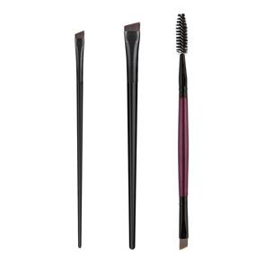 img 4 attached to 🖌️ 3 PCS Angled Eyebrow Eyeliner Brush Set - Perfect Slanted Brushes for Brow Grooming, Mascara & Eye Makeup Tools