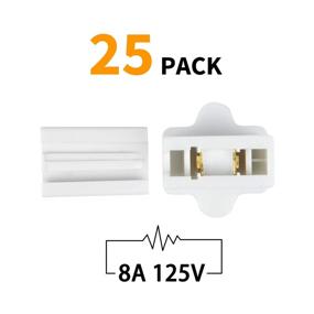 img 2 attached to 🔌 25 Pack of Holiday Christmas Lighting Outlet Female White Slip Plug Sets with Vampire, Gilbert, and Zip Plugs (SPT-1)