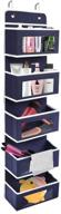 🔵 libeder over door organizer with 5 pockets - foldable hanging storage bag for closet, nursery, cabinet - baby storage solution - includes 2 hooks - dark blue логотип