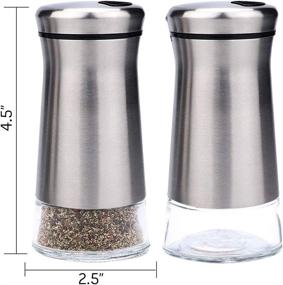 img 2 attached to 🧂 Adjustable Stainless Pepper Shakers by Bonris