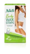 🪒 nad's body wax strips hair removal for women at home with 4 calming oil wipes, 24-count logo