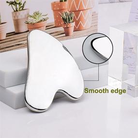 img 2 attached to 🌿 Gua Sha Facial Tool: Premium Stainless Steel Massage Set for Face, Body, and Spa