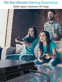 img 1 attached to 🔹 BlueRigger 25ft 4K HDMI-кабель | Высокая скорость 18 Гбит/с, HDR, плетеный нейлон | PS5, Xbox, Apple TV, HDTV | Blu-ray, ПК | Надежный, прочный шнур