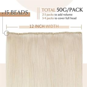 img 3 attached to Sunny Micro Hair Extensions Blonde