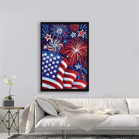 img 1 attached to Painting Patriotic Rhinestone Embroidery Gifts11 8