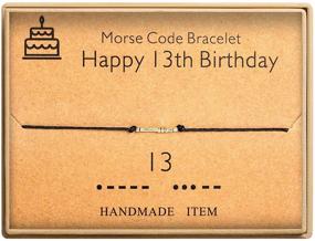 img 4 attached to 🎁 SANNYRA Morse Code Bracelet: Perfect Birthday Gifts for Girls of All Ages - 12th, 13th, 14th, 15th, Sweet 16, 17th, 18th, 19th, 20th, 21st, 25th, 30th, 40th, 50th, 60th, 70th, 80th