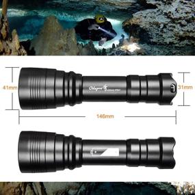 img 3 attached to 🔦 Odepro WD43 PRO Diving Flashlight: Powerful 1050 Lumens, Waterproof up to 200M with Magnetic Switch - Perfect Scuba Diving Torch in Four Modes and Underwater Underlight - Includes Durable Tool Box Package