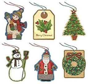img 1 attached to Colorful Christmas Tape-On Paper Tags (36 Ct.): Perfect Party Accessory
