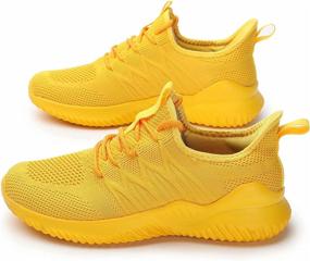 img 1 attached to Lightweight Breathable Sneakers Platform Trainers Women's Shoes for Athletic