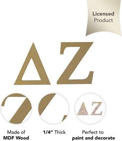 img 2 attached to 🔠 Delta Zeta Sorority 7.5 Inch Unfinished Wood Wooden Letter Set dz - Perfect for Crafting and DIY Projects!