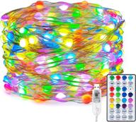 🌟 enchanting 100 led fairy string lights: 16 colors, timer remote, waterproof - perfect for bedroom, wedding, party, camping decor логотип