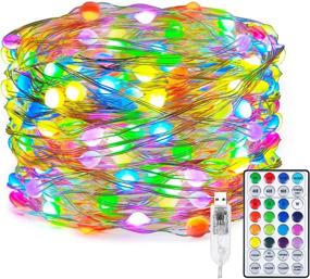 img 4 attached to 🌟 Enchanting 100 LED Fairy String Lights: 16 Colors, Timer Remote, Waterproof - Perfect for Bedroom, Wedding, Party, Camping Decor