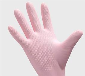 img 3 attached to 🧤 Warm Winter Water Stop Floral Latex Rubber Mitts for Dishwashing & Kitchen, Pink Armsleeve