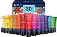 🎨 non toxic acrylic paint set - 30 colors in tubes, ideal for artists, beginners, kids - painting on canvas, wood, fabric, rocks - 36ml/tube logo