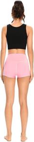 img 1 attached to 🩳 LXNMGO Women's High Waist Yoga Shorts with Tummy Control and Side Pockets - 2"/7" Length for Workout, Running, Biker, and Volleyball