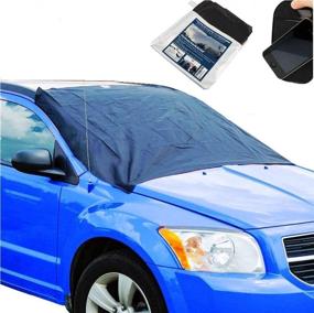 img 4 attached to 🚗 Ideal Protection for Your Car: iSmartShield Car Windshield Snow Cover with Storage Bag and Sticky Mat