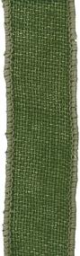 img 2 attached to 🎀 High-Quality 1.5 Inch Wide Wired Edge Burlap Ribbon - 3 Yards, Moss Green