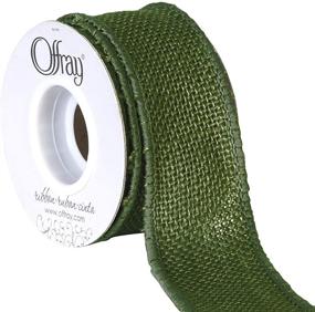 img 4 attached to 🎀 High-Quality 1.5 Inch Wide Wired Edge Burlap Ribbon - 3 Yards, Moss Green