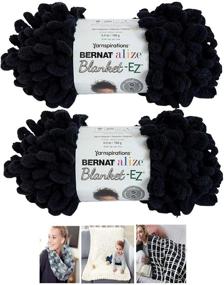 img 2 attached to 🧶 Alize Bernat EZ Blanket Yarn Bundle - 100% Polyester, Black (2-Pack) - Optimize Your Search