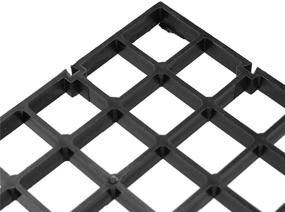 img 2 attached to 🐠 4-Piece Aquarium Divider Tray - Plastic Grid Egg Crate Light Diffuser for Fish Tank - Enhances Filtration and Bottom Isolation with 8 Sucker Clips (Black)