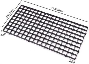 img 3 attached to 🐠 4-Piece Aquarium Divider Tray - Plastic Grid Egg Crate Light Diffuser for Fish Tank - Enhances Filtration and Bottom Isolation with 8 Sucker Clips (Black)