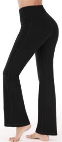 img 2 attached to 🧘 Heathyoga High Waisted Bootcut Yoga Pants for Women with Pockets - Versatile Workout, Bootleg, Dress and Work Pants