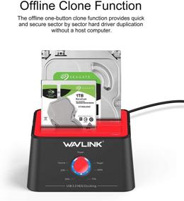 img 1 attached to WAVLINK USB 3.0 to SATA Dual-Bay External Hard Drive Docking Station for 2.5/3.5-inch HDD/SSD with UASP (6Gbps) - Supports Offline Clone Duplicator Function - Up to 10TB Capacity (2 x 10TB)