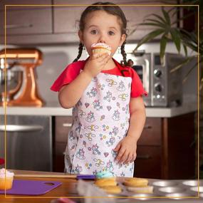 img 1 attached to 👨 Nomsum Art Smock and Apron for Kids: Perfect Protection for Cooking and Baking Fun, Ages 3-8