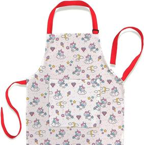 img 4 attached to 👨 Nomsum Art Smock and Apron for Kids: Perfect Protection for Cooking and Baking Fun, Ages 3-8