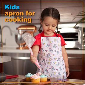 img 3 attached to 👨 Nomsum Art Smock and Apron for Kids: Perfect Protection for Cooking and Baking Fun, Ages 3-8