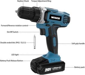 img 3 attached to WESCO US Cordless Drill Driver WS2972U