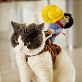 img 2 attached to 🎃 Spooktacular Halloween Cowboy Dog Cat Costume: Funny Pets Party Cosplay Apparel!