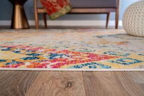 img 2 attached to Multi-colored Bohemian Runner Rug - Rugshop Sky Collection - 2' x 7'