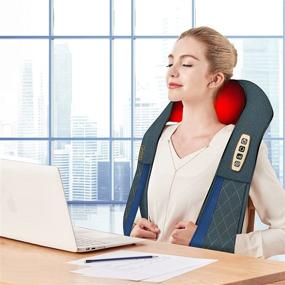 img 1 attached to Glatiola Neck Back Massager: Shiatsu Shoulder & Back Pain Relief with Heat