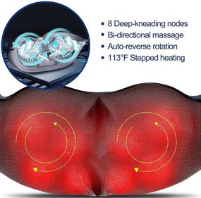 img 2 attached to Glatiola Neck Back Massager: Shiatsu Shoulder & Back Pain Relief with Heat