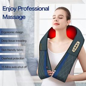 img 3 attached to Glatiola Neck Back Massager: Shiatsu Shoulder & Back Pain Relief with Heat