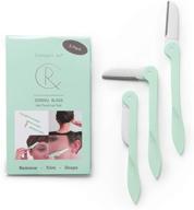 💇 dermal blades - portable fold-up design for efficient removal and trimming of unwanted facial hair, 3 pack... logo