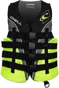 img 4 attached to 🌊 O'Neill Men's Superlite USCG Life Vest in Black/Lime/Smoke/Lime, Size Large: A Must-Have Safety Gear for Water Sports Enthusiasts!