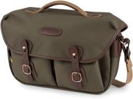 📷 billingham 505148-54 hadley pro 2020 camera bag, sage fibrenyte with chocolate leather trim logo