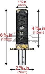 img 1 attached to 🗡️ Enhance Your Ride with EzAuto Wrap 10cm Black Shift Knob Samurai Sword Alloy Katana