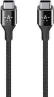 🔌 durable belkin mixit duratek kevlar usb-c cable - 4 feet (black) for reliable usb type c connections logo