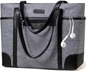 img 4 attached to 👜 ChaseChic Waterproof Laptop Bag for Women: Stylish and Practical Teacher's Tote Bag with Luggage Strap for 15.6in Computers