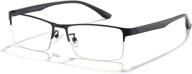 cyxus men's blue light blocking glasses with crystal lens rimless design for computer gaming and uv protection logo