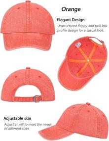 img 1 attached to AOSMI 3 Pack Vintage Washed Cotton Adjustable Baseball Caps: Unstructured Low Profile Classic Dad Hats for Men and Women