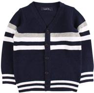 👶 bavst baby v-neck button-up cardigan knit sweater - boys toddler casual outerwear logo