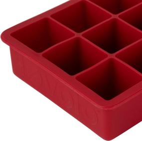 img 1 attached to 🥃 Tovolo Silicone Freezer Tray for Whiskey, Bourbon, Spirits & Liquor - Set of 2, 1.25" Cubes, BPA-Free, Fade Resistant - Cayenne