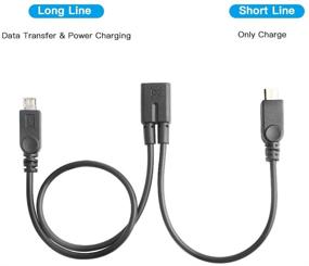 img 3 attached to 💻 Micro USB Female Splitter Cable to Dual Micro USB Male Connectors by Electop