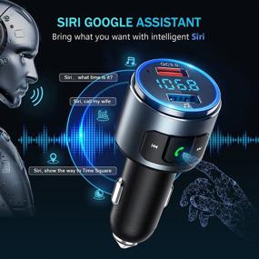 img 3 attached to 🎧 2021 Bluetooth FM Transmitter V5.0: Dual USB Ports, Hands-Free Call, MP3 Player & More!