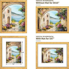 img 3 attached to 🖼️ Yome Picture Frames 8x10: Elegant Gold Metal Certificate Wall Frames with Plexiglass for Stunning Wall and Tabletop Display in Bedroom, Office, and Living Room