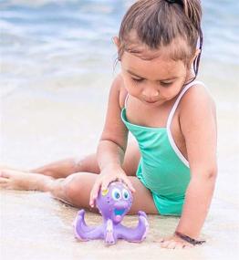 img 2 attached to Высококачественная плавающая фиолетовая игрушка для ванны Nuby "Осьминог" для увеличения удовольствия от ванны